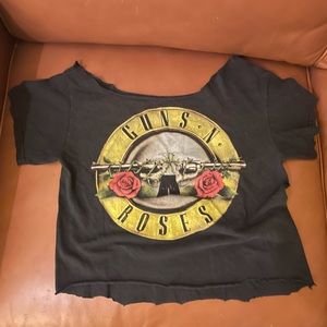 Guns and roses crop vintage grunge fit